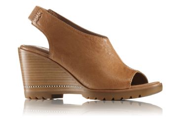 Image of Sorel After Hours Slingback Leather Sandal, Womens, Camel Brown, 7 US, 1776011224-7