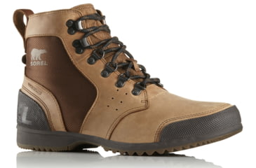 Image of Sorel Ankeny Mid Hiker Ripstop Casual Boot - Men's-Grizzly Bear/Hickory-Medium-12
