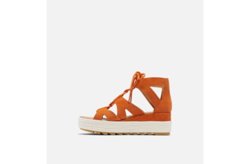 Image of Sorel Cameron Flatform Lace Wedge Sandals Suede - Womens, Desert Sun/Gum 17, 8.5 US, 1999091-806-8.5