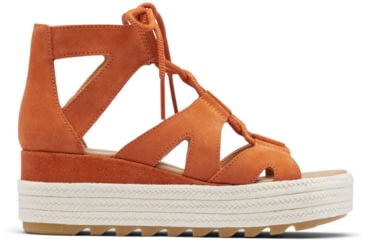 Image of Sorel Cameron Flatform Lace Wedge Sandals Suede - Womens, Desert Sun/Gum 17, 8.5 US, 1999091-806-8.5