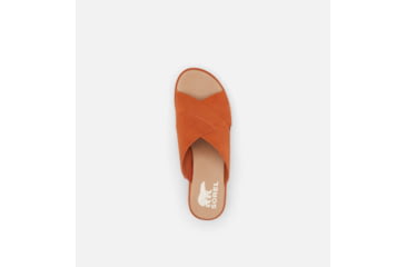 Image of Sorel Cameron Flatform Mule Wedge Sandals Suede - Womens, Desert Sun/Gum 17, 7 US, 1999171-806-7