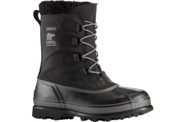 Image of Sorel Caribou Reflective Wool Winter Boot - Men's-Black-Medium-11.5