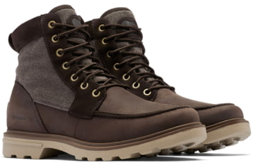 Image of Sorel Carson Moc Waterproof Boot - Mens, Blackened Brown, Khaki II, 13, 2009711-205-13