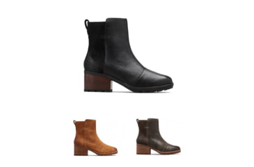 Image of Sorel Cate Booties - Women's, Black, Camel Brown, Major