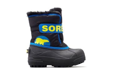 Image of Sorel Childrens Snow Commander Winter Boot, Black, Super Bl, 12.5, 1638111011-12.5