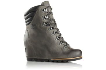 Image of Sorel Conquest Wedge Casual Boot - Women's-Quarry-Medium-10