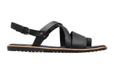 Image of Sorel Ella Criss Cross Casual Sandals - Womens, Black, 5, 1855521010-5