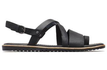 Image of Sorel Ella Criss Cross Casual Sandals - Womens, Black, 5, 1855521010-5