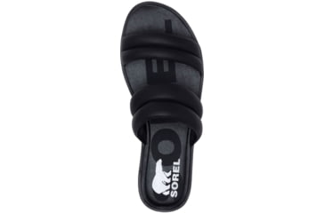 Image of Sorel Ella II Puff Slide Sandals - Womens, Black/Sea Salt, 9 US, 2030551-010-9