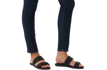 Image of Sorel Ella II Puff Slide Sandals - Womens, Black/Sea Salt, 9 US, 2030551-010-9