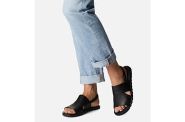 Image of Sorel Ella II Slingback Sandals - Womens, Black/White, 8.5 US, 1997961-010-8.5