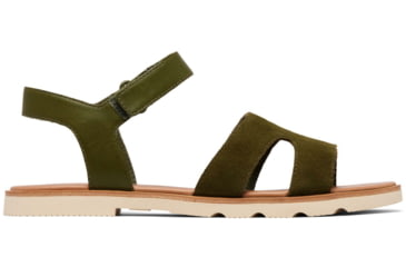 Image of Sorel Ella III Ankle Strap - Womens, Utility Green/Honey White, 5, 2076821-355-5