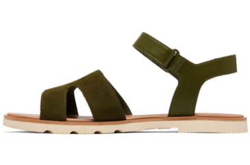 Image of Sorel Ella III Ankle Strap - Womens, Utility Green/Honey White, 5, 2076821-355-5