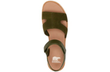 Image of Sorel Ella III Ankle Strap - Womens, Utility Green/Honey White, 5, 2076821-355-5