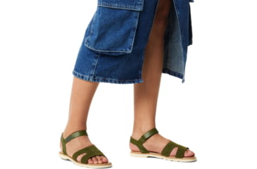 Image of Sorel Ella III Ankle Strap - Womens, Utility Green/Honey White, 5, 2076821-355-5