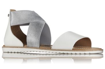 Image of Sorel Ella Leather Sandal, Womens, White, 7.5 US, 1798051100-7.5