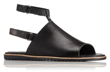 Image of Sorel Ella Mule Strap Leather and Suede Sandal, Womens, Black, 6 US, 1787631010-6