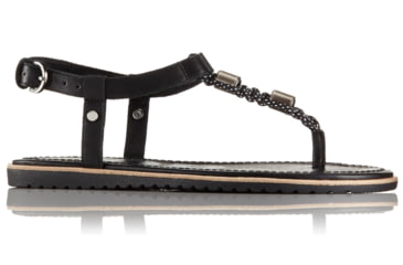 Image of Sorel Ella T-Strap Sandal, Womens, Black, 9.5 US, 1787501010-9.5