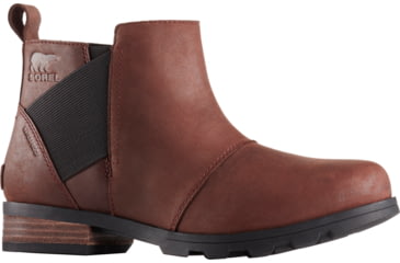 Image of Sorel Emelie Chelsea Casual Boot - Women's-Redwood/Black-Medium-6.5