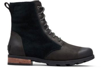 Image of Sorel Emelie Short Lace Boots - Womens, Black, 10, 1869831010-10