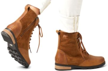 Image of Sorel Emelie Short Lace Boots - Womens, Tuman Camel Brown, 6, 1877051224-6