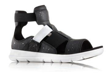 Image of Sorel Explorer Gladiator Sandal, Womens, Black/White, 8 US, 1776351010-8