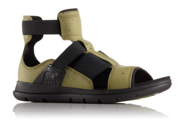 Image of Sorel Explorer Gladiator Sandal, Womens, Olive Drab/Black, 9 US, 1776351389-9