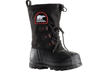 Image of Sorel Glacier XT Winter Boot - Youth-Black/Red Quartz-1 Youth