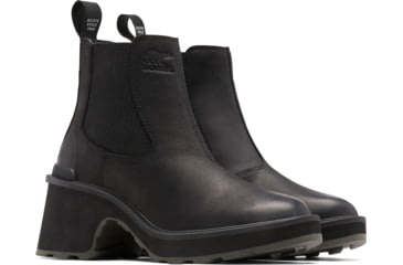 Image of Sorel Hi-Line Heel Chelsea Boot - Womens, Black, Sea Salt, 9.5, 2009131-010-9.5