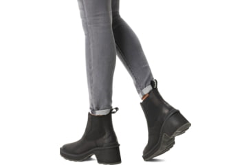 Image of Sorel Hi-Line Heel Chelsea Boot - Womens, Black, Sea Salt, 9.5, 2009131-010-9.5