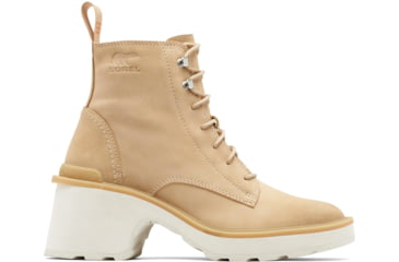 Image of Sorel Hi-Line Heel Lace Boot - Women's, Ceramic, Chalk, 8, 2009141-209-8