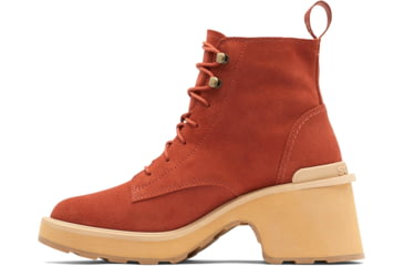 Image of Sorel Hi-Line Heel Lace Boot - Women's, Warp Red, Tawny Buff, 9.5, 2009141-849-9.5