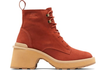 Image of Sorel Hi-Line Heel Lace Boot - Women's, Warp Red, Tawny Buff, 9.5, 2009141-849-9.5