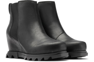 Image of Sorel Joan Of Arctic Wedge III Chelsea Bootie - Women's, Black, Sea Salt, 11, 1951131010-11