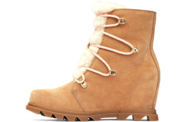 Image of Sorel Joan Of Arctic Wedge III Lace Cozy Bootie - Women's, Tawny Buff, Gum 2, 9.5, 1951151-253-9.5