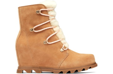 Image of Sorel Joan Of Arctic Wedge III Lace Cozy Bootie - Women's, Tawny Buff, Gum 2, 9.5, 1951151-253-9.5