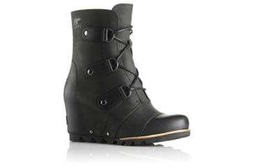 Image of Sorel Joan Of Arctic Wedge Mid Casual Boot - Women's-All Black-Medium-10
