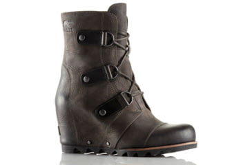 Image of Sorel Joan Of Arctic Wedge Mid Casual Boot - Womens-Grill/Black-Medium-10 US