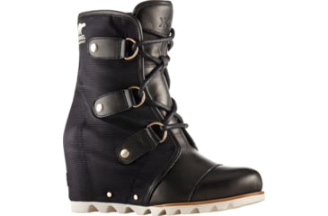 Image of Sorel Joan Of Arctic Wedge Mid X Celebration Casual Boot - Women's-Black/Natural-Medium-5