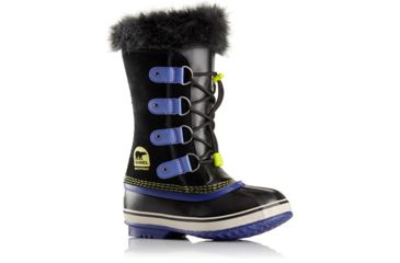 Image of Sorel Joan Of Arctic Winter Boot - Youth-Black/Purple Arrow-3 Youth