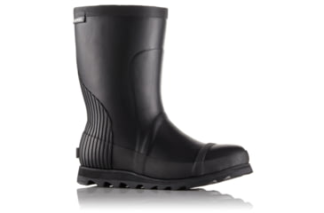 Image of Sorel Joan Rain Short Rubber Boot, Womens, Black/Sea Salt, 11 US, 1717601010-11
