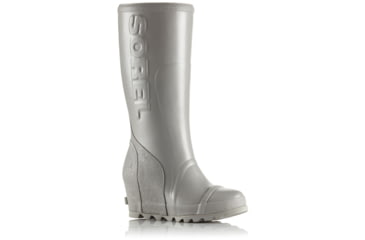 Image of Sorel Joan Rain Wedge Tall Rubber Boot, Womens, Dove/Sea Salt, 6.5 US, 1776141081-6.5