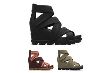 Image of Sorel Joanie II Strap Casual Boot - Womens, Black, Elderberry, Sage