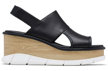 Image of Sorel Joanie III Slingback Wedge Sandals - Womens, Black/White, 9.5 US, 1999411-010-9.5