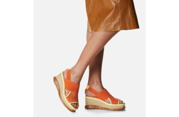 Image of Sorel Joanie III Slingback Wedge Sandals - Womens, Desert Sun/Tranquil Yellow, 7.5 US, 1988471-806-7.5