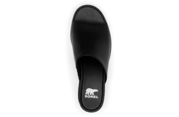 Image of Sorel Joanie IV Slide Wedge Sandals - Womens, Black/Sea Salt, 5.5, 2069791-010-5.5
