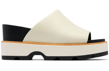 Image of Sorel Joanie IV Slide Wedge Sandals - Womens, Chalk/Black, 5, 2069791-191-5