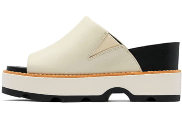 Image of Sorel Joanie IV Slide Wedge Sandals - Womens, Chalk/Black, 5, 2069791-191-5