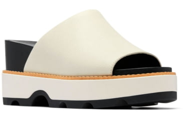 Image of Sorel Joanie IV Slide Wedge Sandals - Womens, Chalk/Black, 5, 2069791-191-5