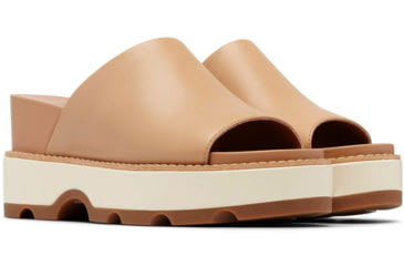 Image of Sorel Joanie IV Slide Wedge Sandals - Womens, Honest Beige/Gum 2, 10, 2069791-246-10